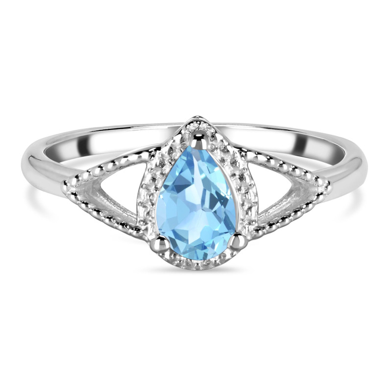 Blue Topaz Ring BTZ-RDR-11.
