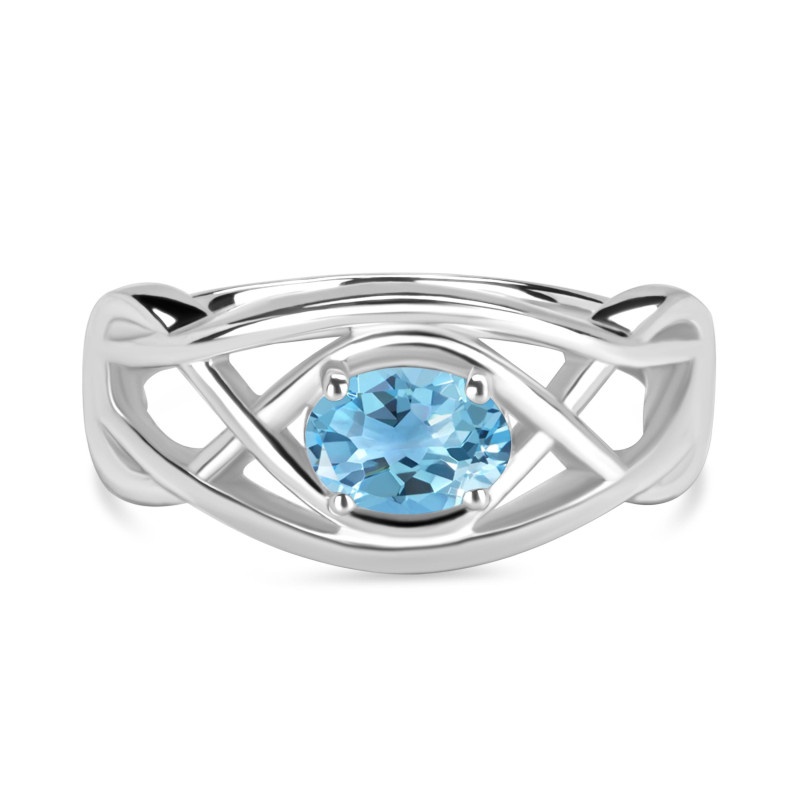 Blue Topaz Ring BTZ-RDR-26.