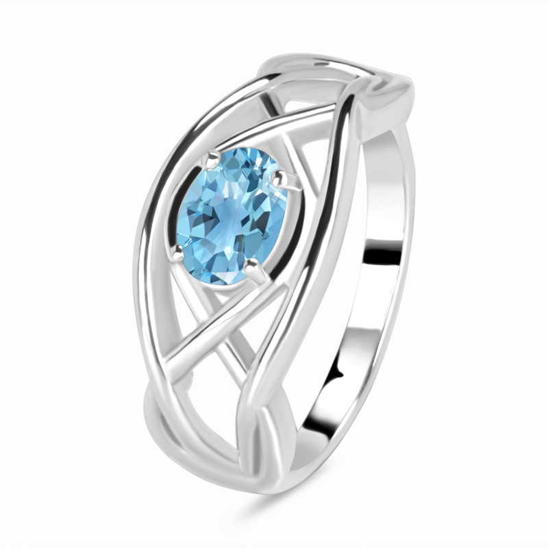 Blue Topaz Ring BTZ-RDR-26.