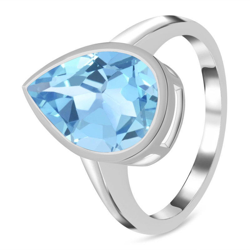 Blue Topaz Ring BTZ-RDR-2853.
