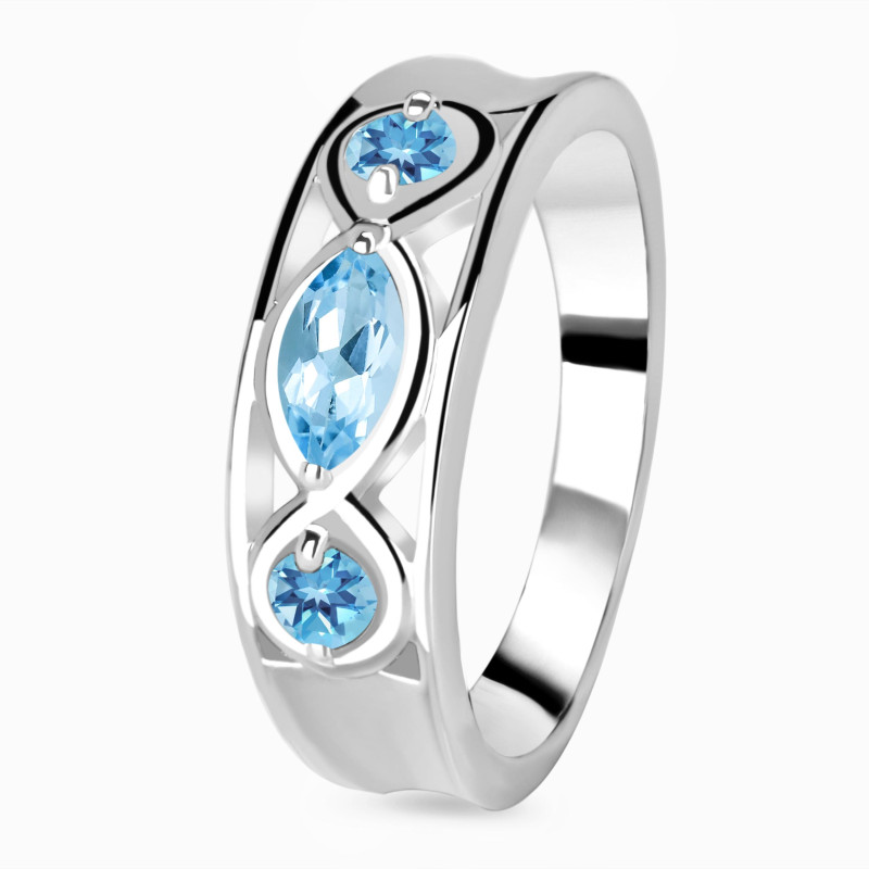 Blue Topaz Ring BTZ-RDR-29.