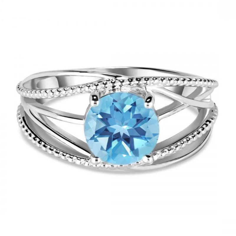 Blue Topaz Ring BTZ-RDR-30.