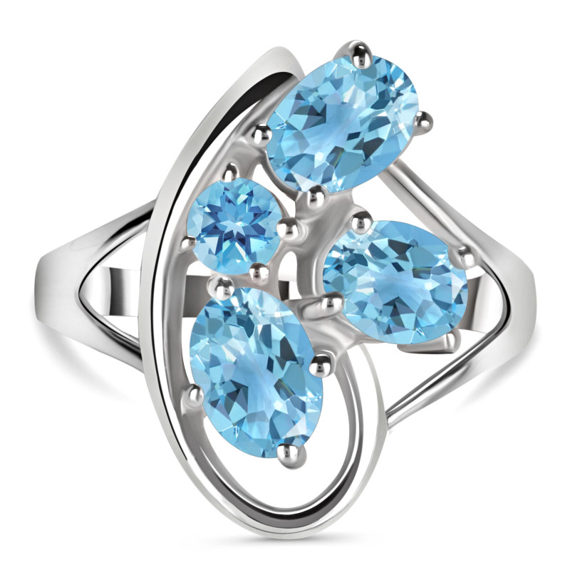 Blue Topaz Ring BTZ-RDR-38.