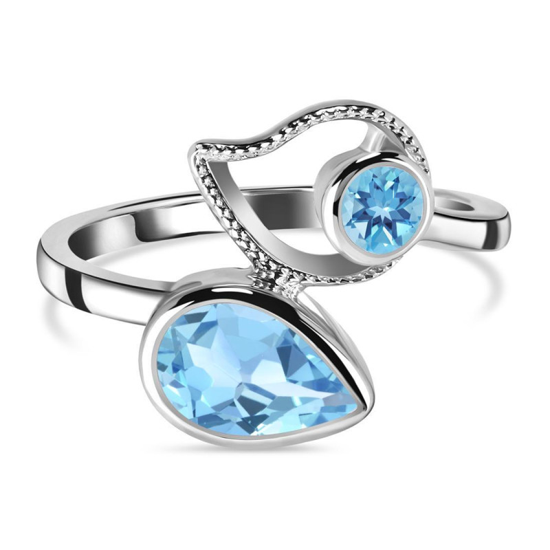 Blue Topaz Ring BTZ-RDR-39.