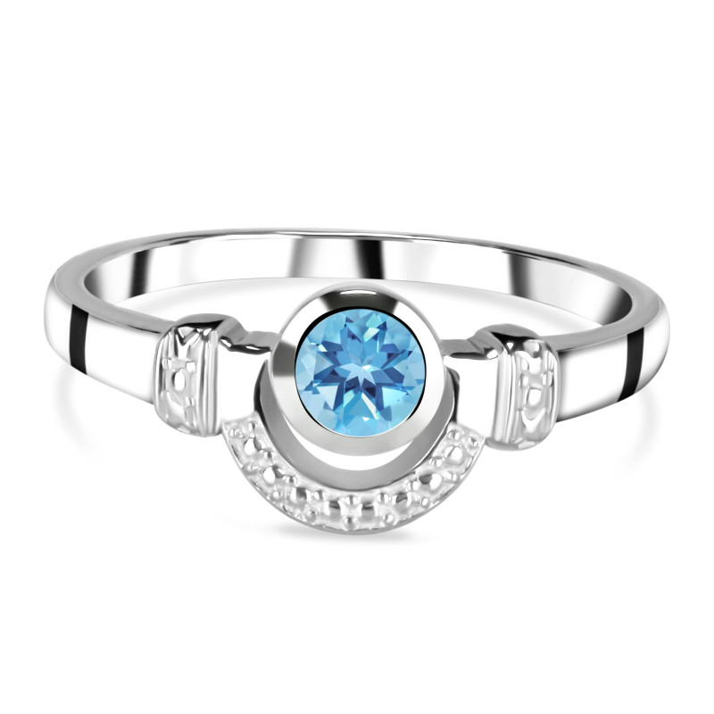 Blue Topaz Ring BTZ-RDR-7.