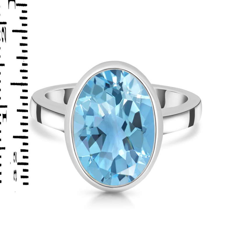 Blue Topaz Ring BTZ-RDR-1892.