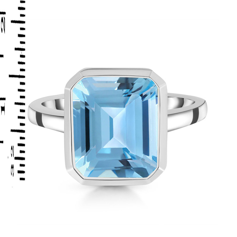 Blue Topaz Ring BTZ-RDR-1927.