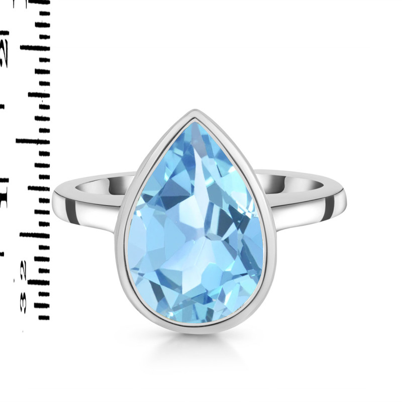 Blue Topaz Ring BTZ-RDR-2853.