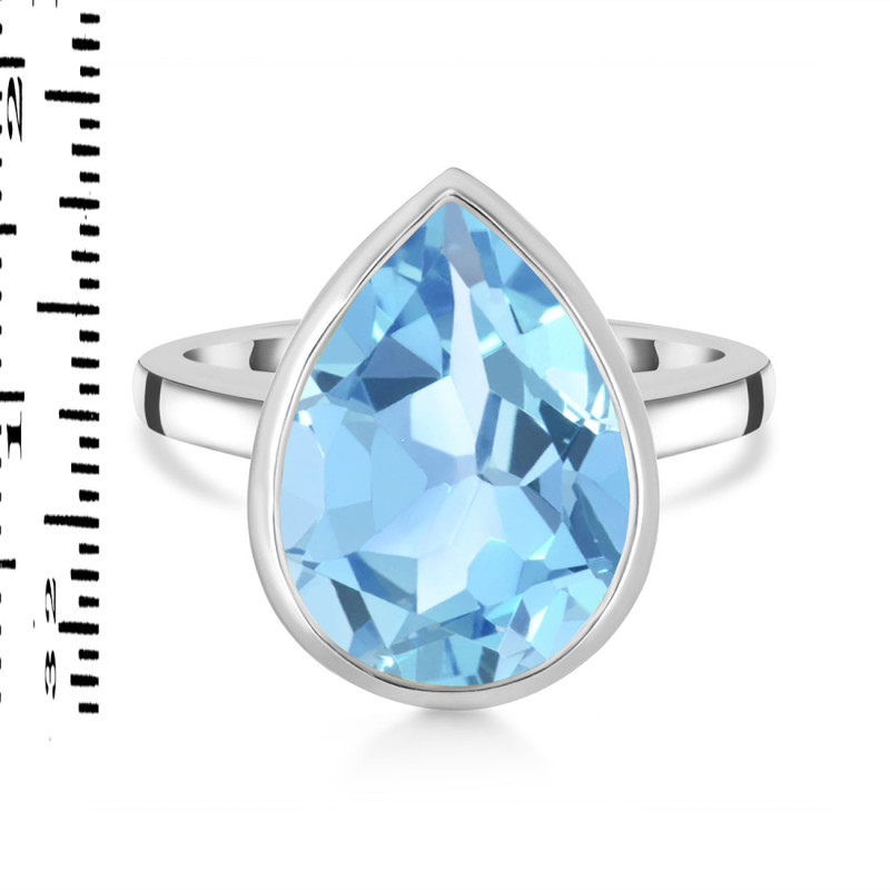 Blue Topaz Ring BTZ-RDR-2855.