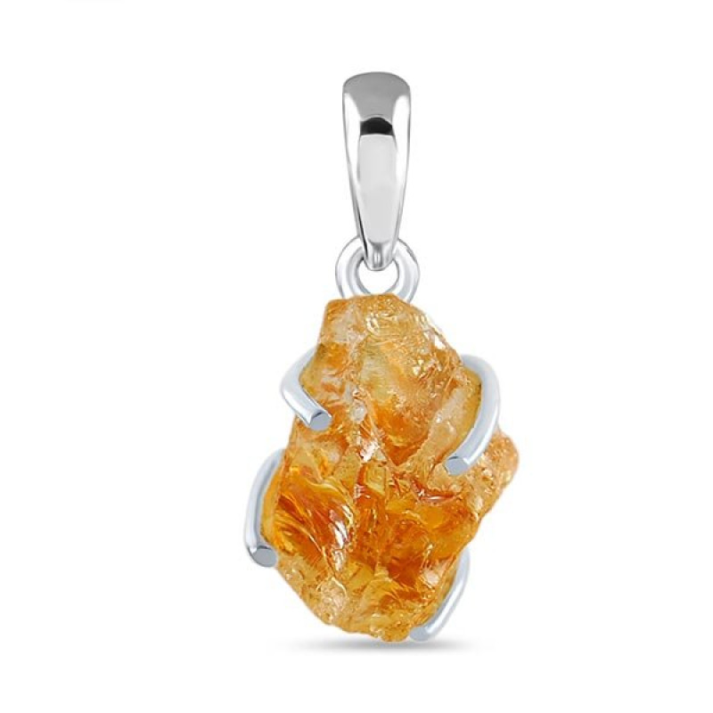 Citrine Rough Pendant-SP CIT-1-87
