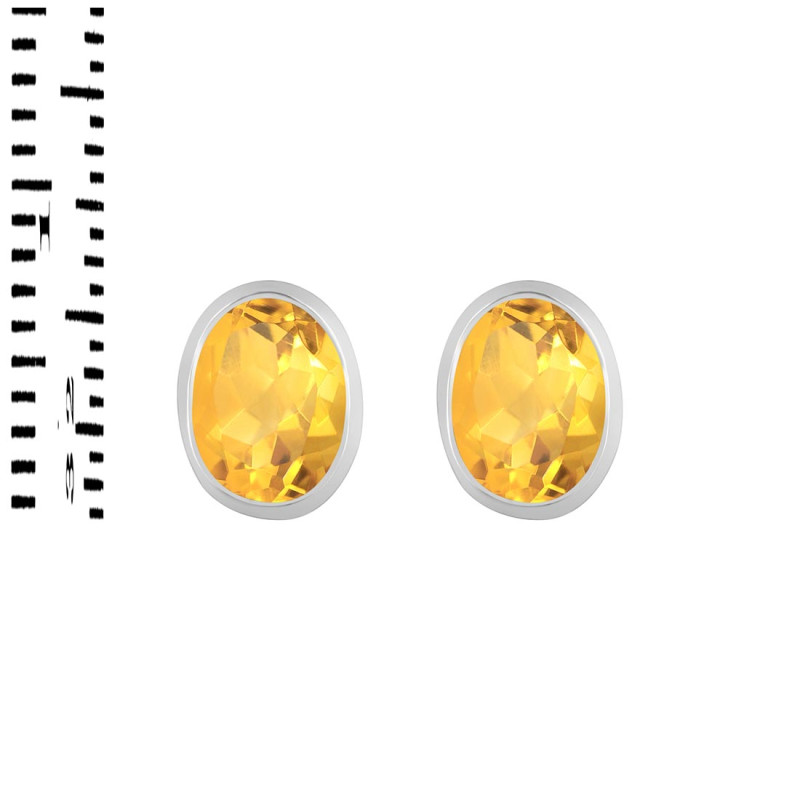 Citrine Stud Earring CIT-RDE-1374.