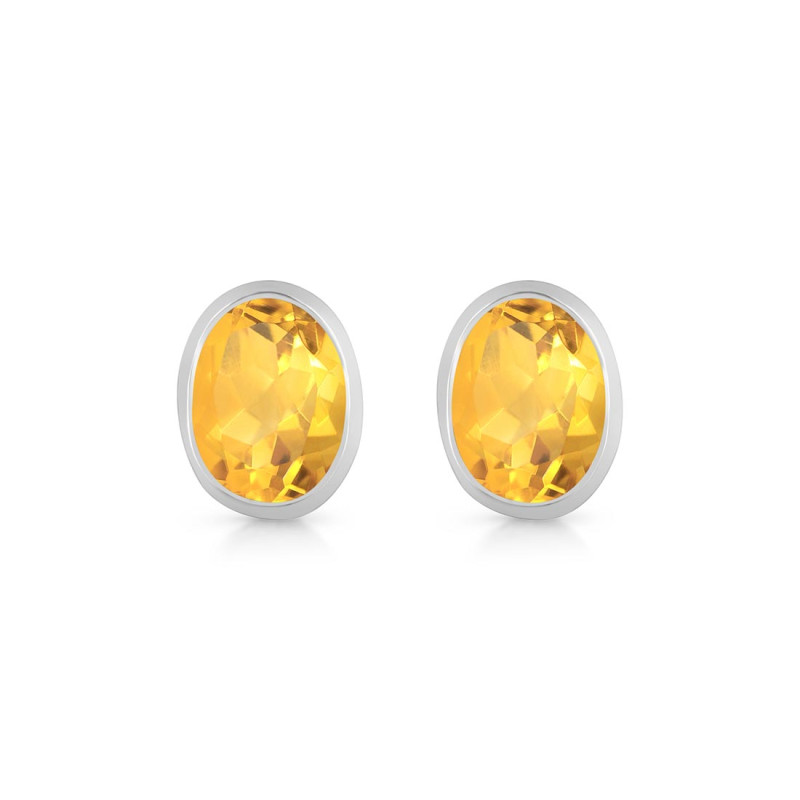 Citrine Stud Earring CIT-RDE-1374.