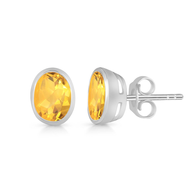 Citrine Stud Earring CIT-RDE-1374.