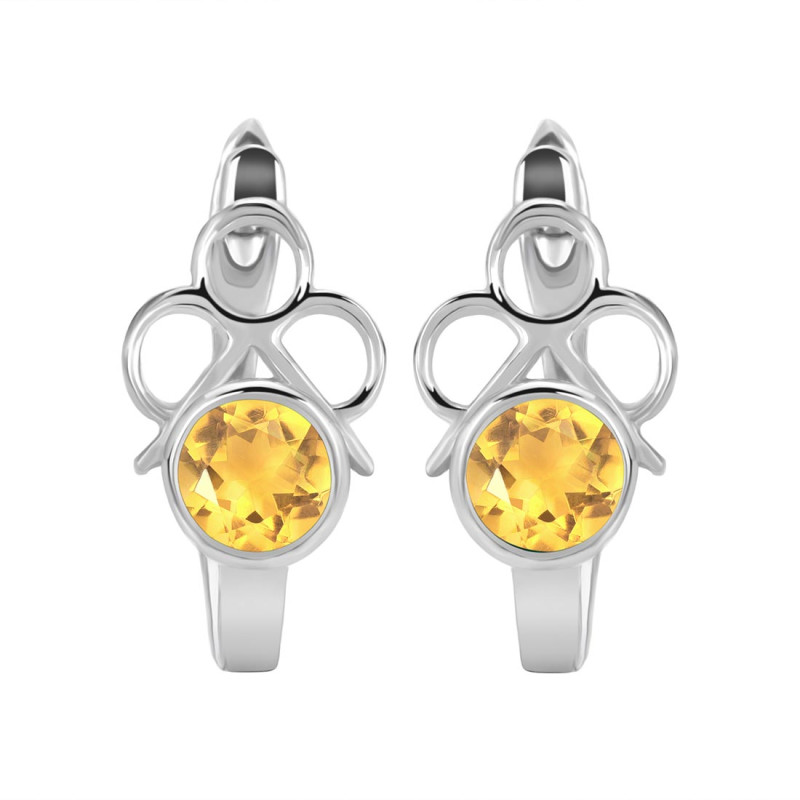 Citrine Stud Earring CIT-RDE-16.