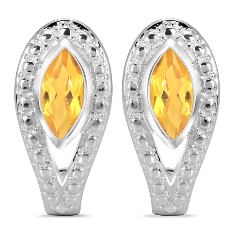 Citrine Stud Earring CIT-RDE-17.