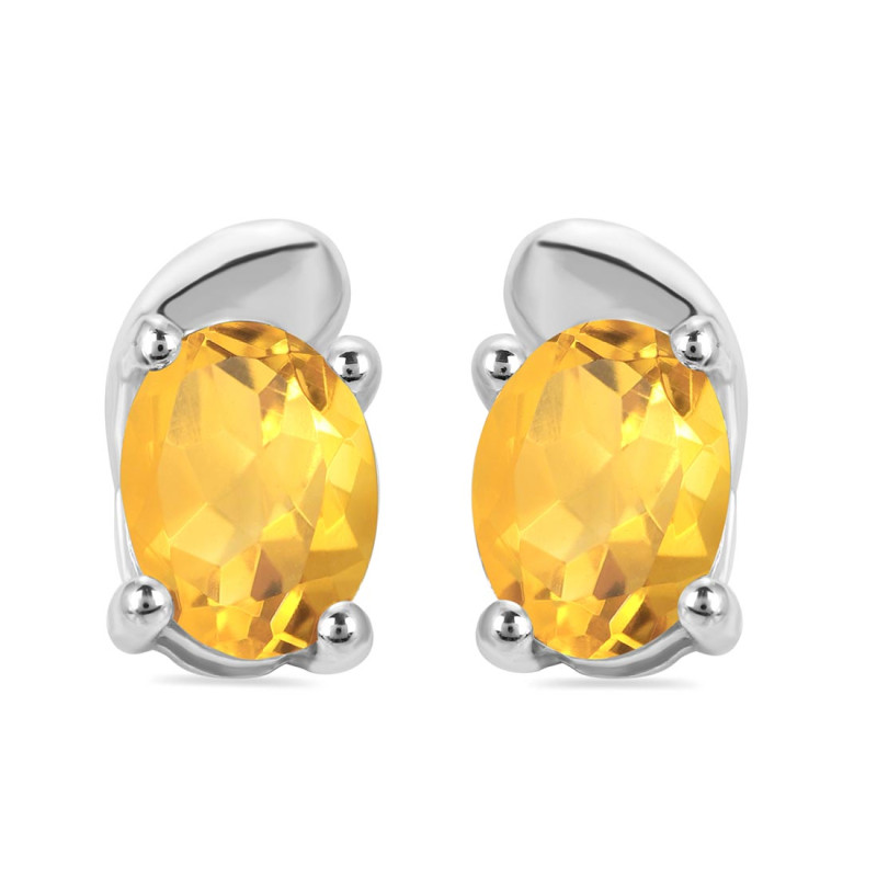 Citrine Stud Earring CIT-RDE-28.