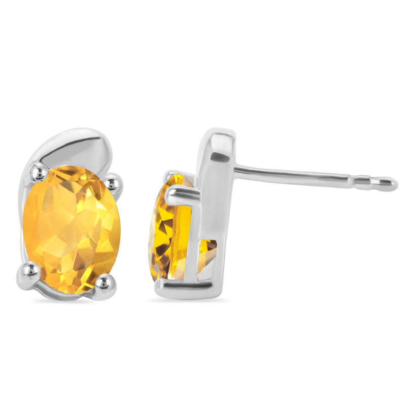 Citrine Stud Earring CIT-RDE-28.