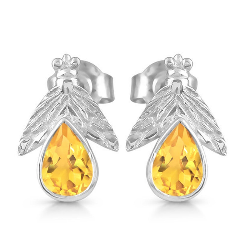 Citrine Stud Earring CIT-RDE-33.