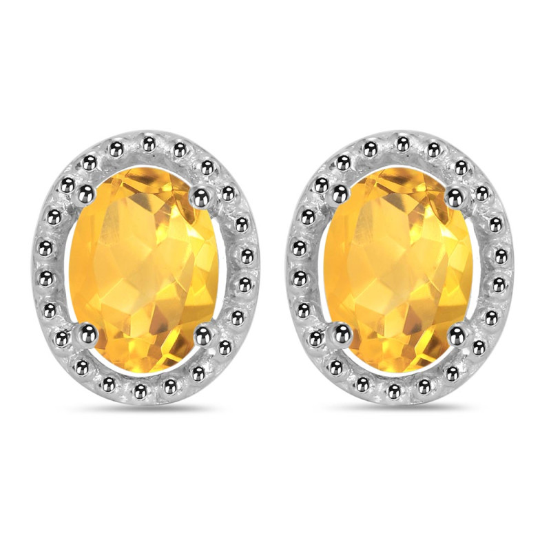 Citrine Stud Earring CIT-RDE-34.