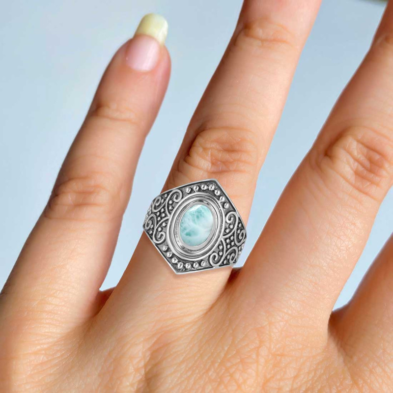 Close Out Larimar Ring LAR-CO-RDR-1173.