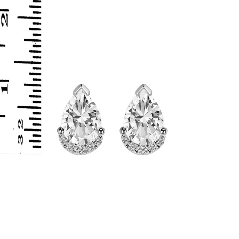 Crystal & White Topaz Stud Earring CST-RDE-1262.