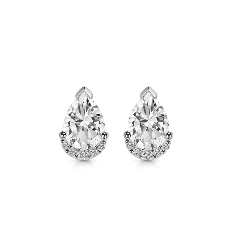 Crystal & White Topaz Stud Earring CST-RDE-1262.