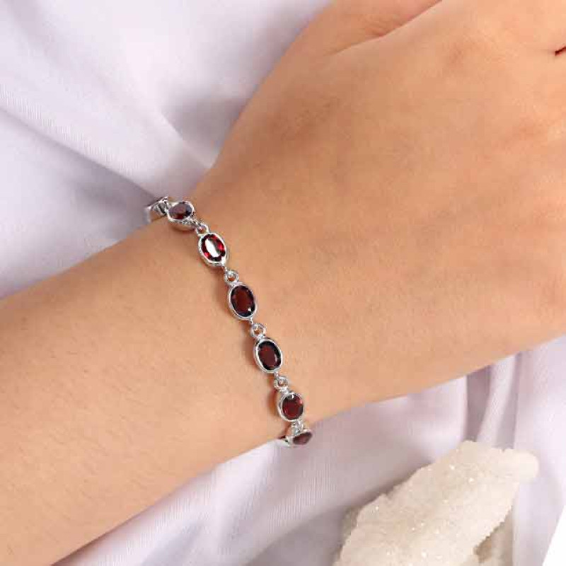 Garnet Bracelet GAR-RDB-113-CUT.
