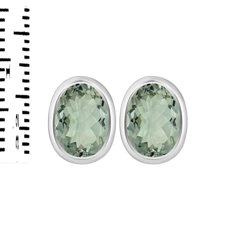 Green Amethyst Stud Earring GRA-RDE-1370.