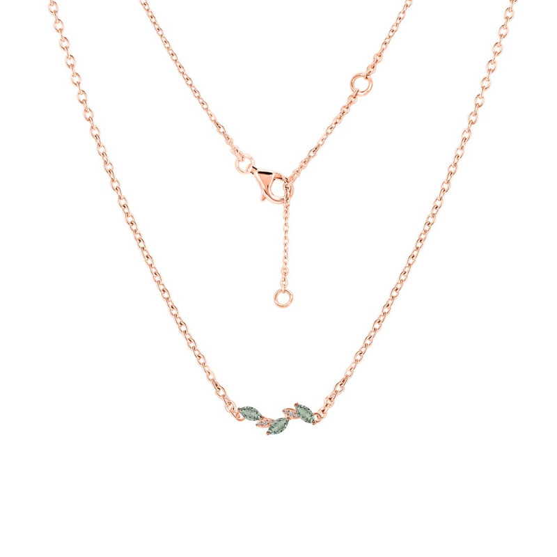 Green Amethyst & White Topaz Necklace GRA-RDN-460.