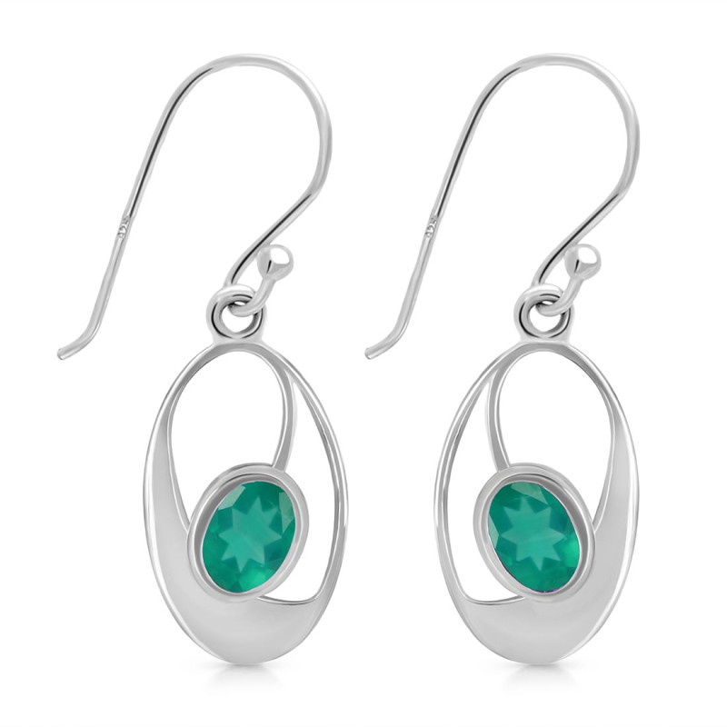 Green Onyx Earring  GRO-RDE-272.