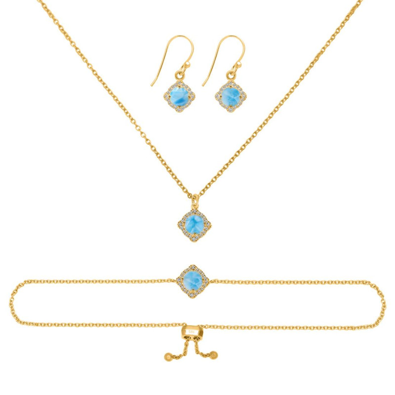 Larimar Jewelry Set  LAR-RDB-66-RDN-74-RDE-692.