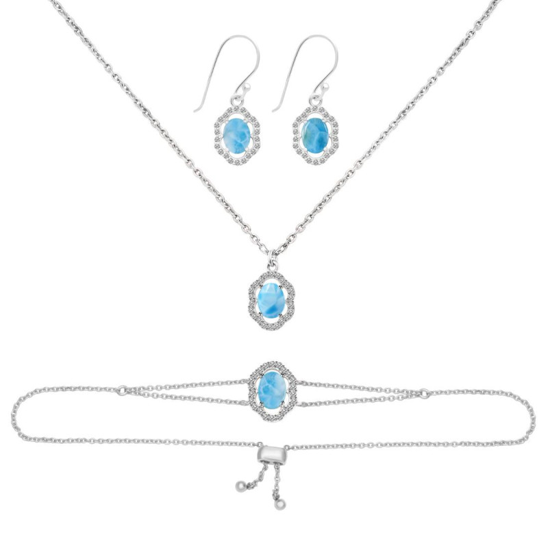 Larimar Jewelry Set  LAR-RDB-68-RDN-78-RDE-694.