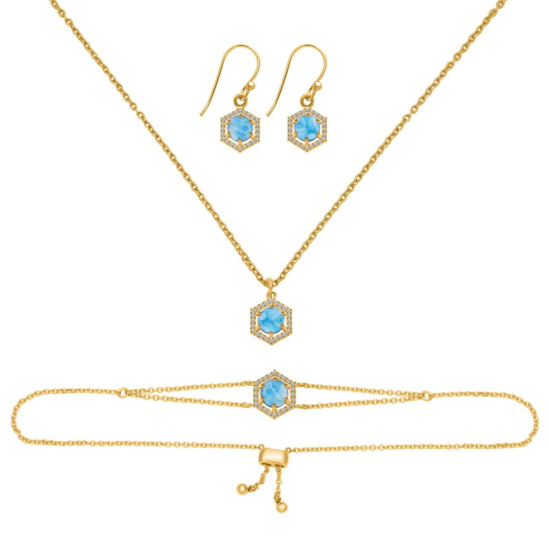 Larimar Jewelry Set  LAR-RDB-83-RDN-69-RDE-701.