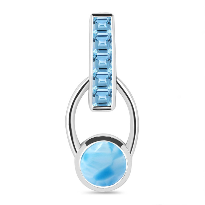Larimar & Blue Topaz Pendant LAR-RDP-46.