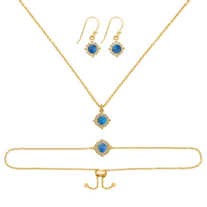 Labradorite Jewelry Set  LBD-RDB-67-RDN-77-RDE-695.
