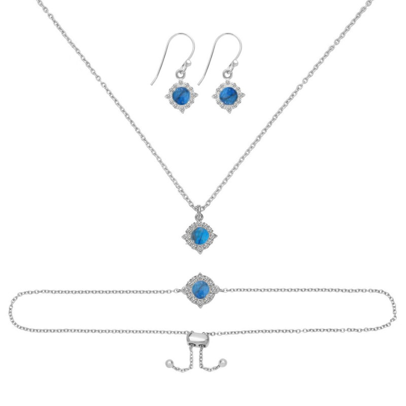 Labradorite Jewelry Set  LBD-RDB-67-RDN-77-RDE-695.