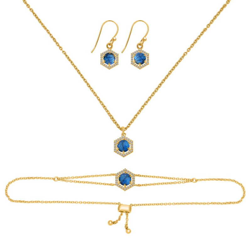 Labradorite Jewelry Set  LBD-RDB-83-RDN-69-RDE-701.