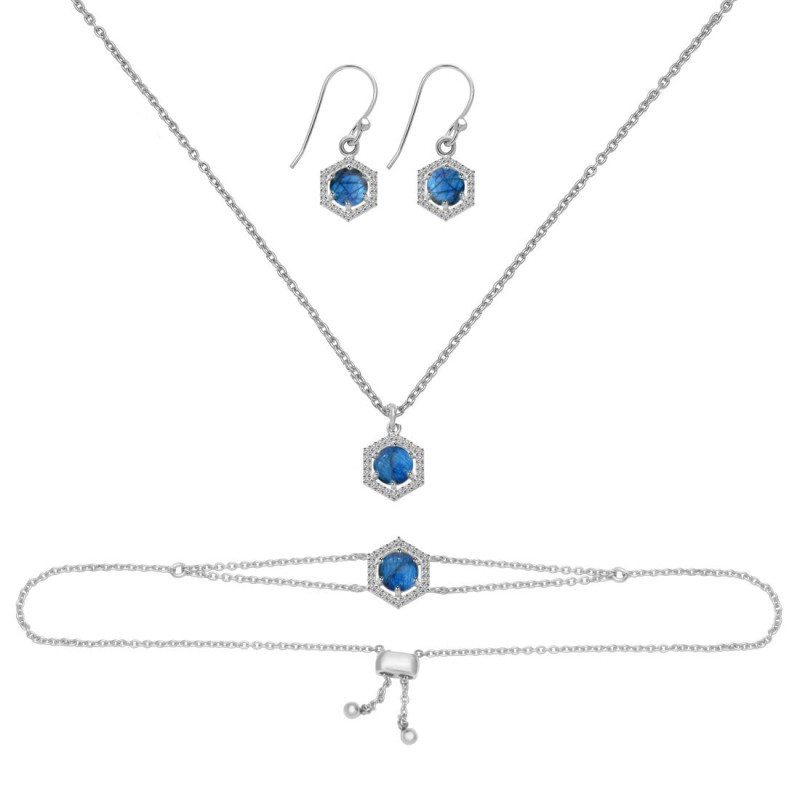 Labradorite Jewelry Set  LBD-RDB-83-RDN-69-RDE-701.