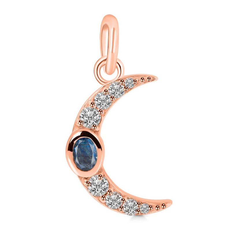 Labradorite & White Topaz Pendant LBD-RDP-691.