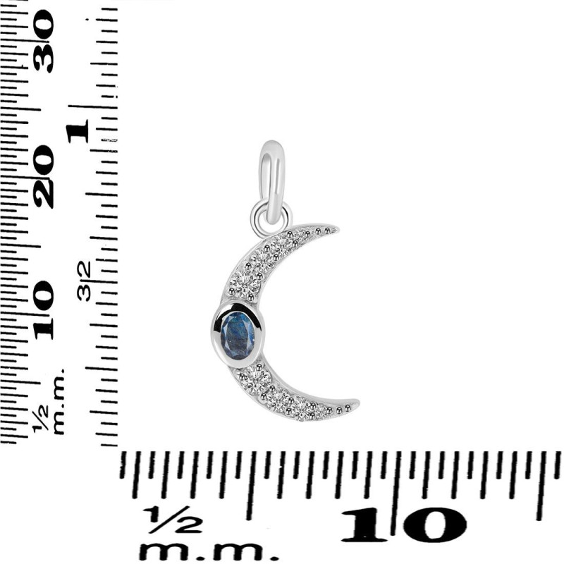 Labradorite & White Topaz Pendant LBD-RDP-691.