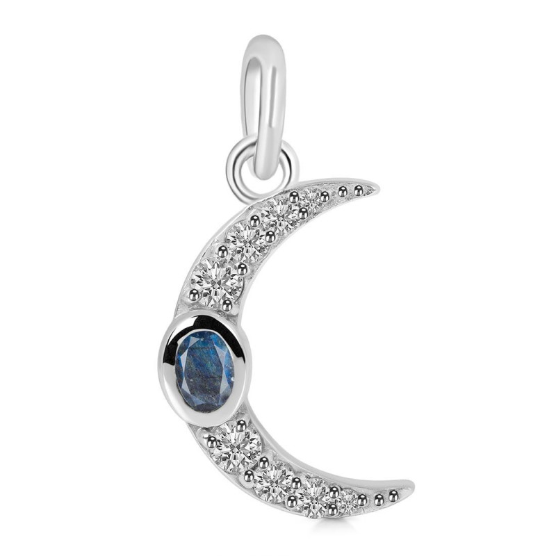 Labradorite & White Topaz Pendant LBD-RDP-691.