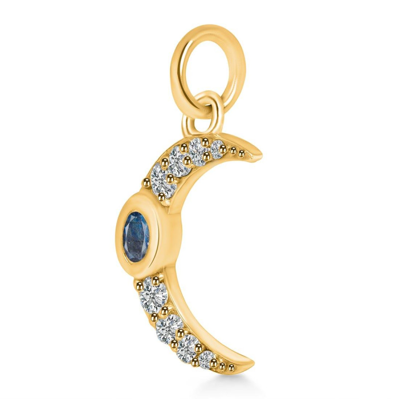 Labradorite & White Topaz Pendant LBD-RDP-691.