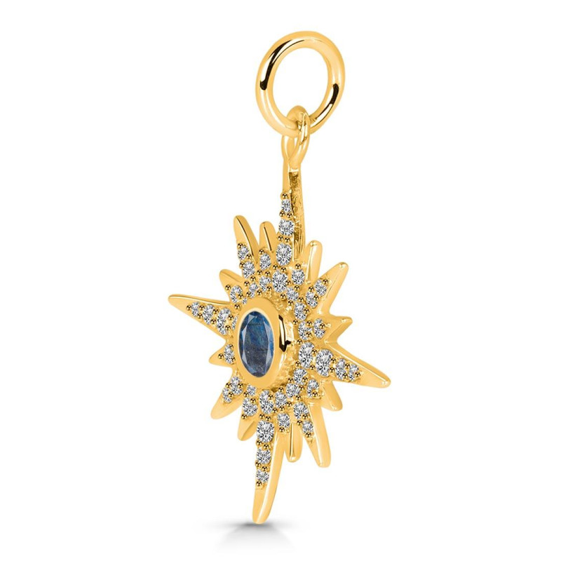 Labradorite & White Topaz Pendant LBD-RDP-693.