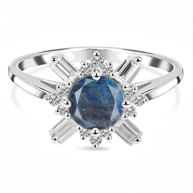 Labradorite & White Topaz Ring LBD-RDR-2264.