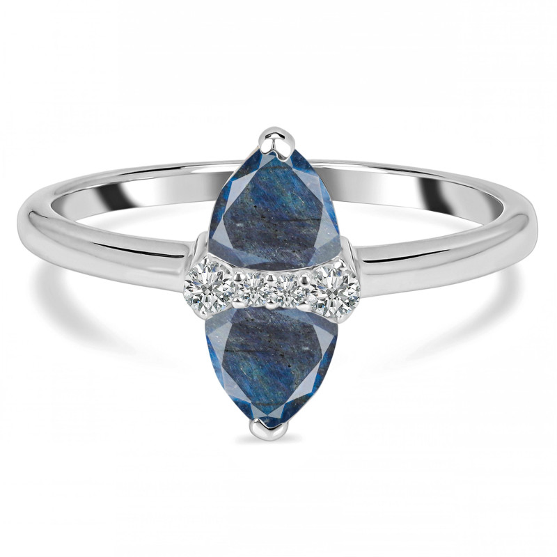 Labradorite & White Topaz Ring LBD-RDR-2266.
