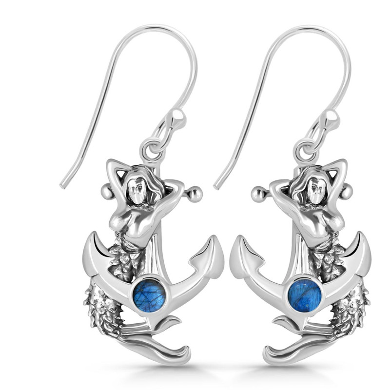 Labradorite Mermaid Earring LBD-RUE-9.