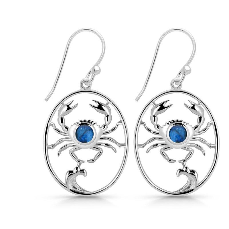 Labradorite Crab Earring LBD-RUE-19.