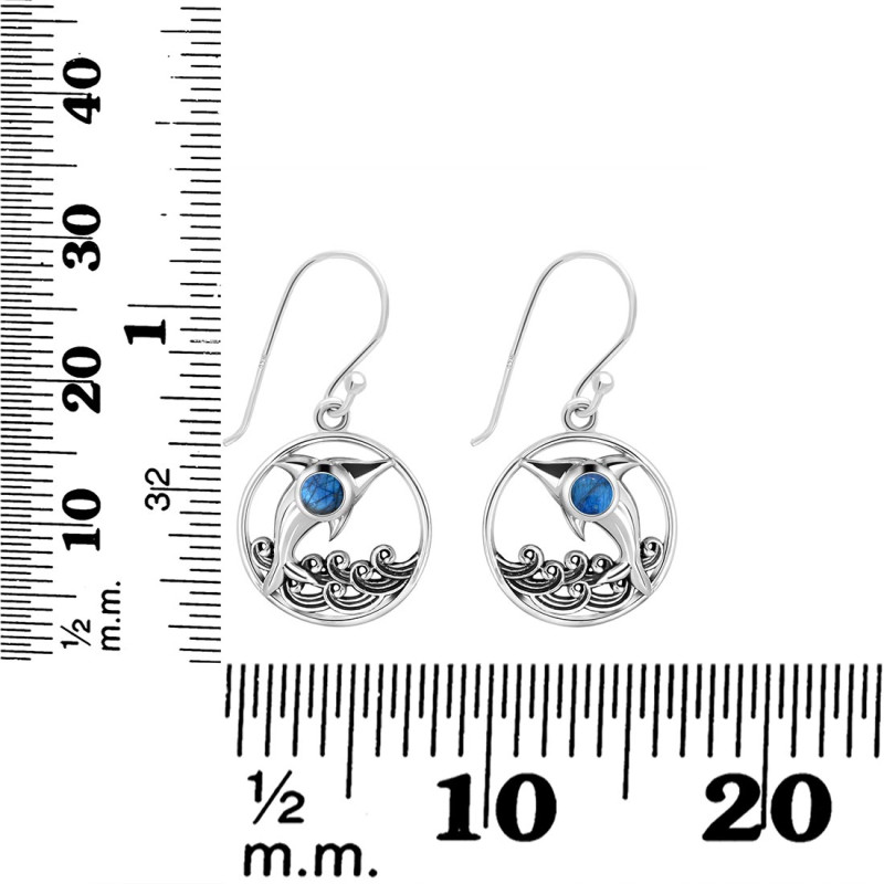 Labradorite Dolphin Earring LBD-RUE-33.