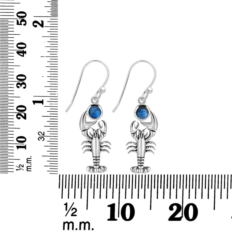Labradorite Lobster Earring LBD-RUE-45.