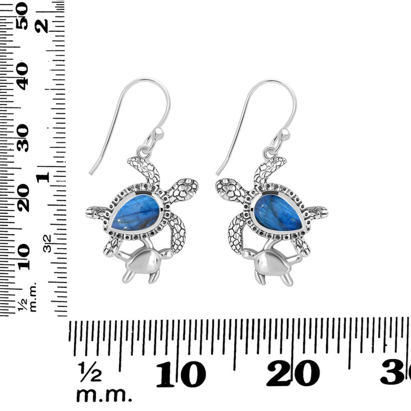 Labradorite Turtle Earring LBD-RUE-58.